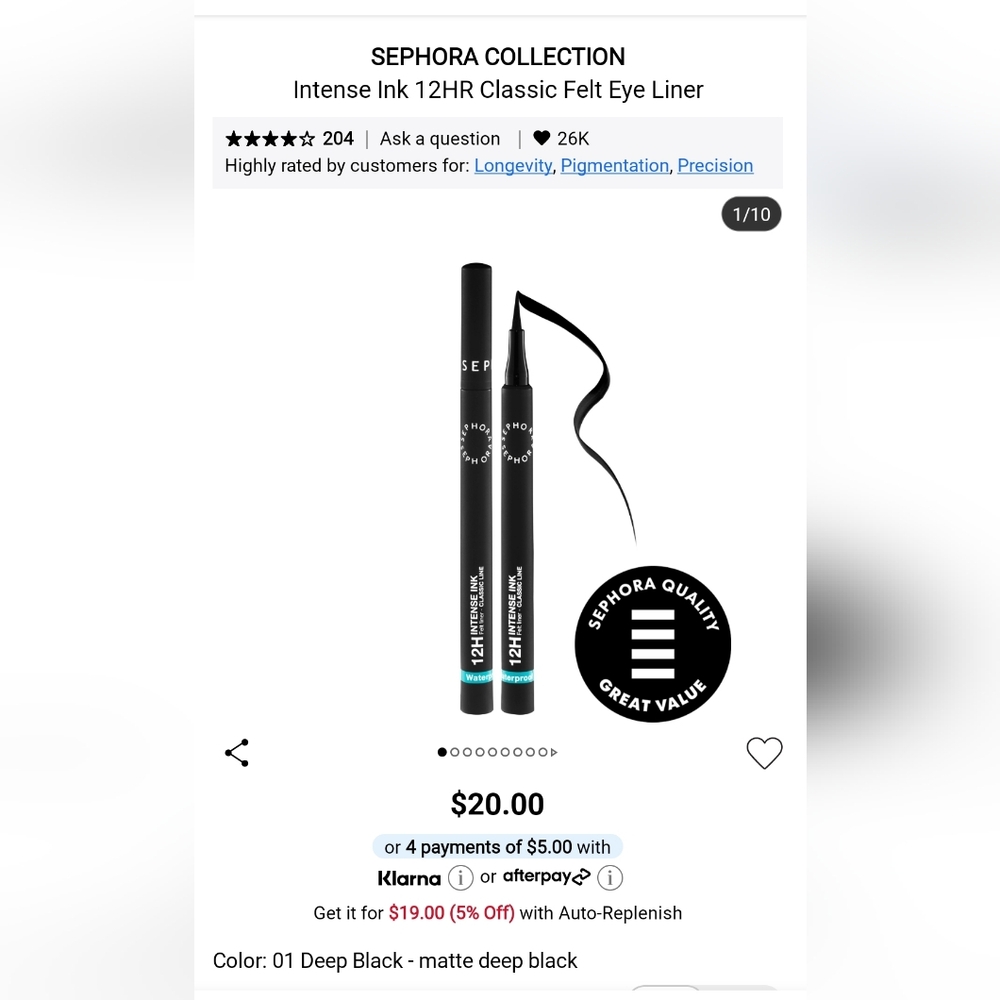 Sephora Intense Black Liquid Eyeliner